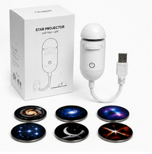 Kutu içeriği: projektör, USB kablo ve 6 desen diski
