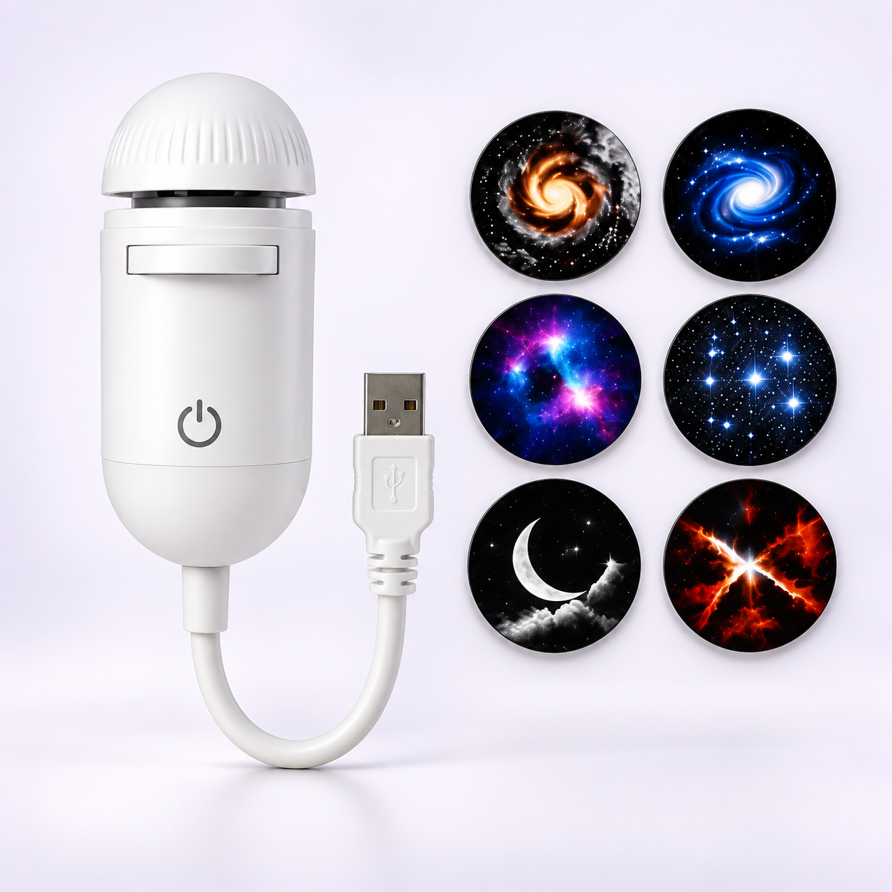 USB Galaksi Projektör ve 6 desen diski